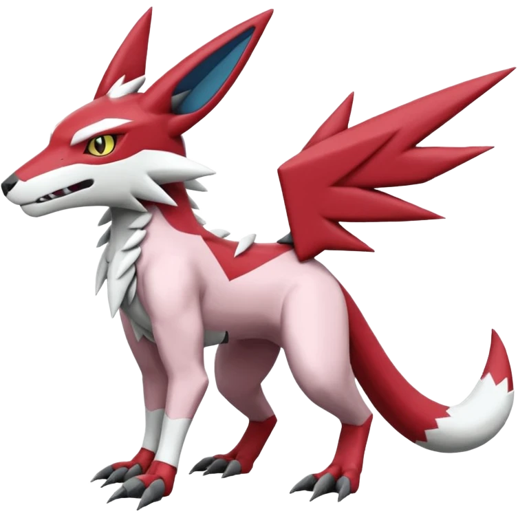 Zeraora-Lombax-Sergal-Zangoose-Cyclizar-Genesect-Pokémon, full body emoji