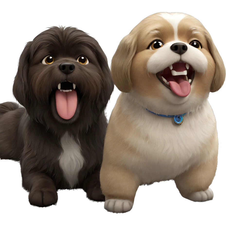 dog on rug with open mouth emoji