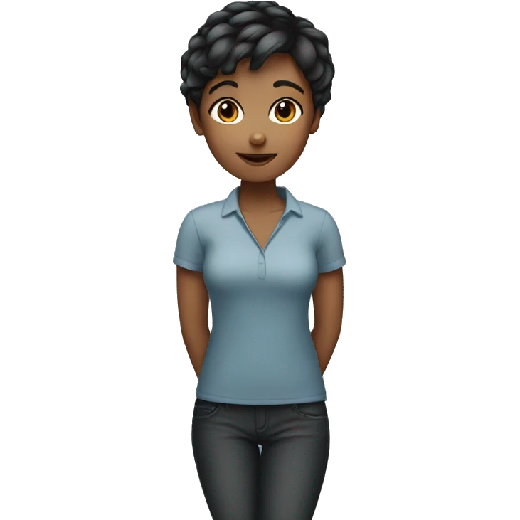 Short hair girl emoji