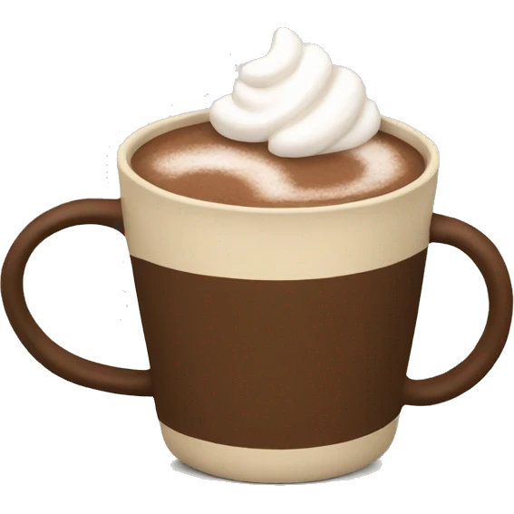 Mug whit hot cocoa on emoji