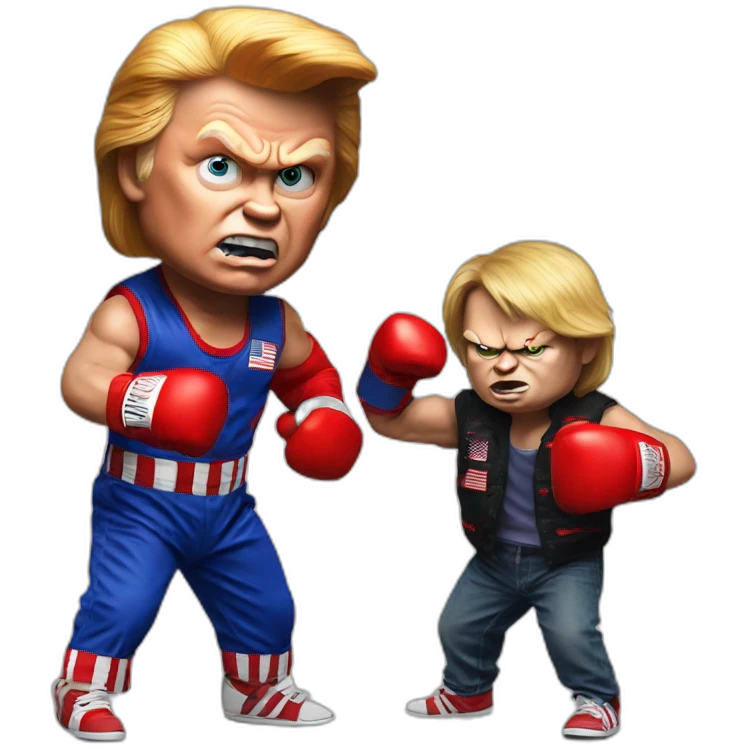 Chucky boxing trump emoji