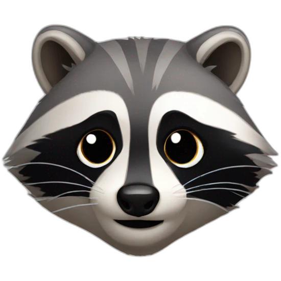 Raccoon one eye closed emoji