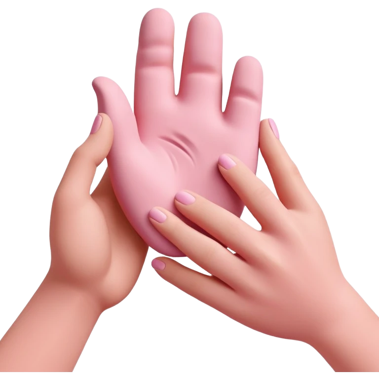 hand morphing and transforming pink clay into a new shape, showing the clay changing form emoji