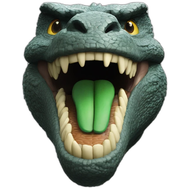 Godzilla (proportional) mouth closed (realistic) (Godzilla King of the Monsters, 2019) emoji