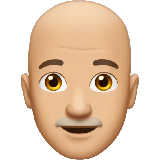 bald man with earrings emoji