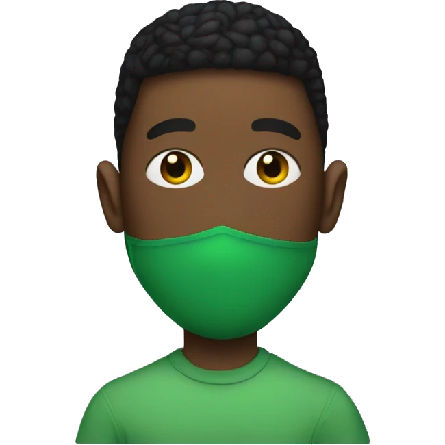 tyler the creator with green skimask anfd no hat emoji