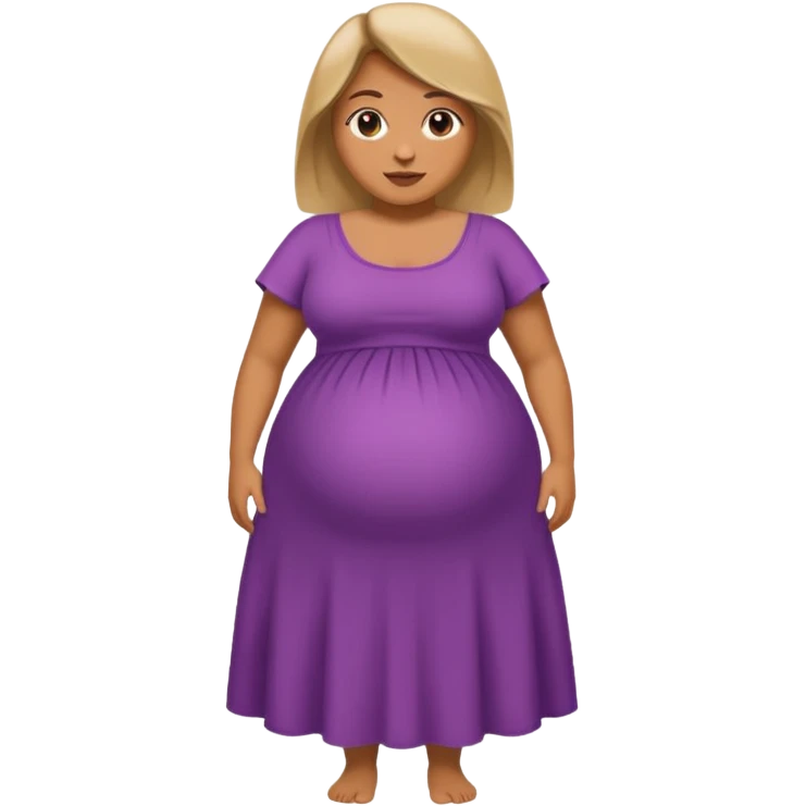 woman with very abnormally large belly emoji