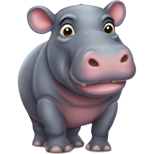 skinny hippo emoji