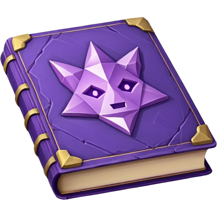fantasy magic purple book low poly emoji