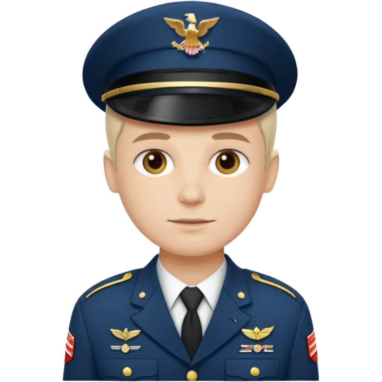 make a big, white, natural, slightly older US soldier emoji