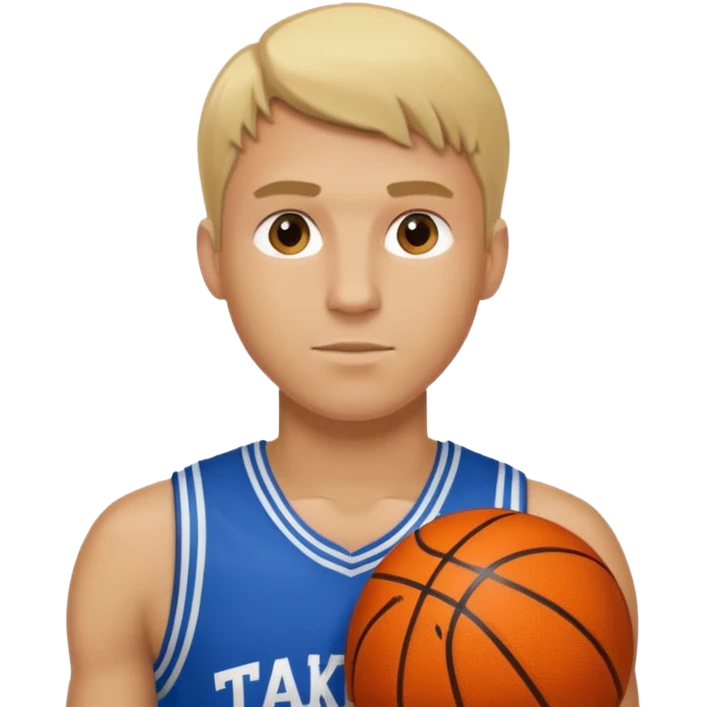 basketball player blonde man emoji