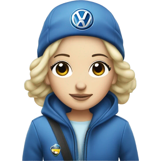 Blauer vw up im clean Girl style  emoji