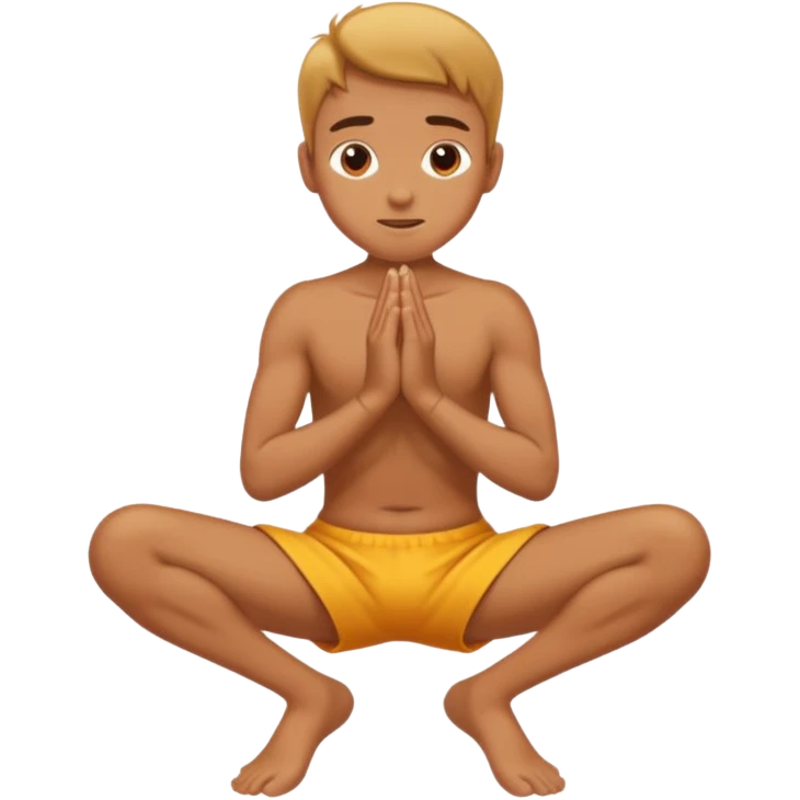 Hands on the knees twirking emoji