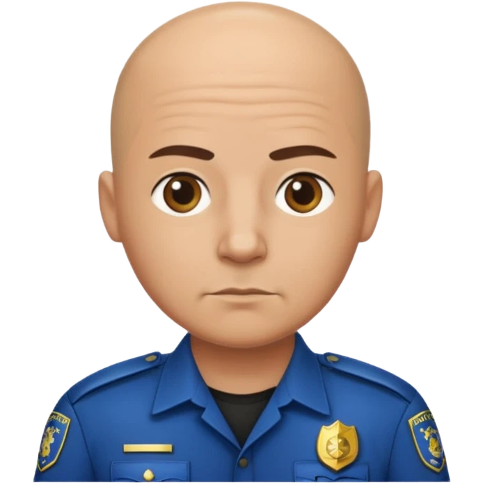 bald police emoji