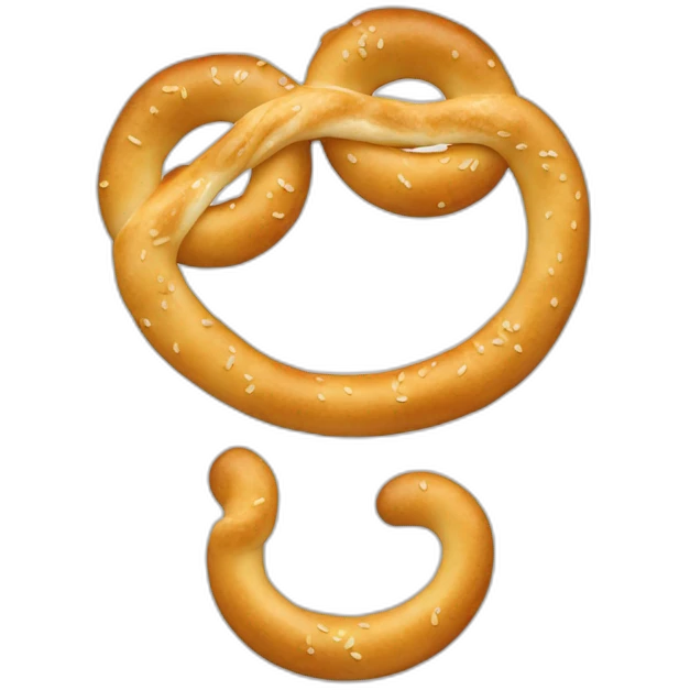 Chat qui mange un bretzel emoji