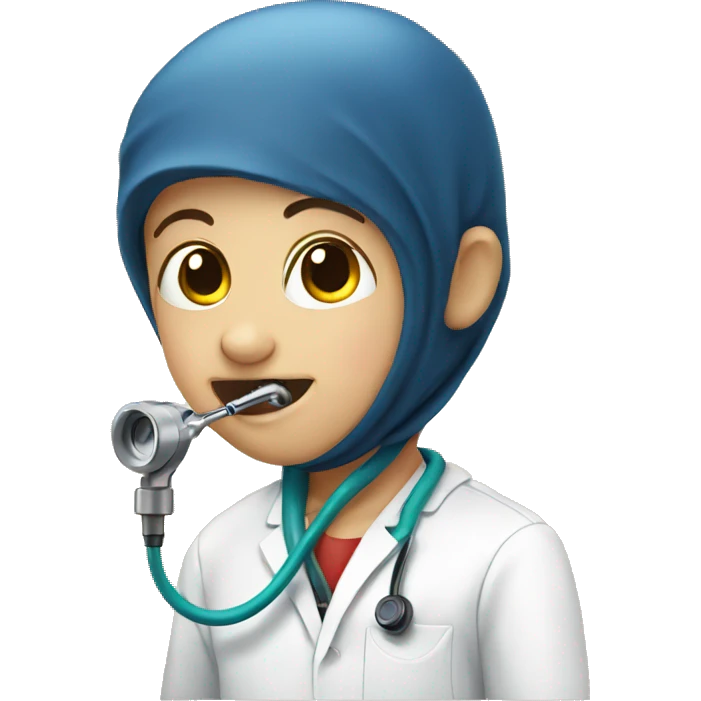 child with phonendoscope emoji