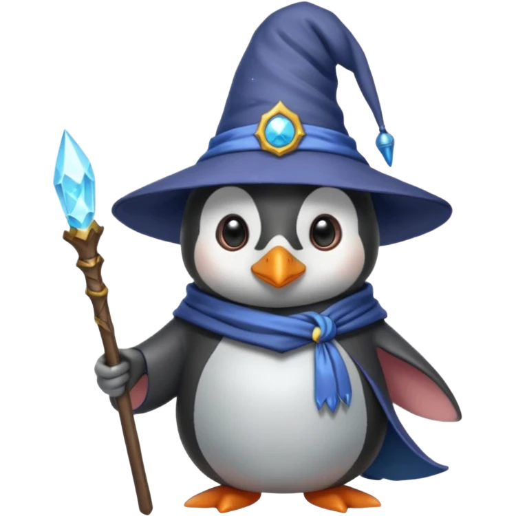 Penguin wizard emoji