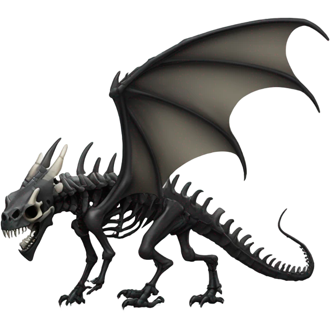 black dragon skeleton emoji