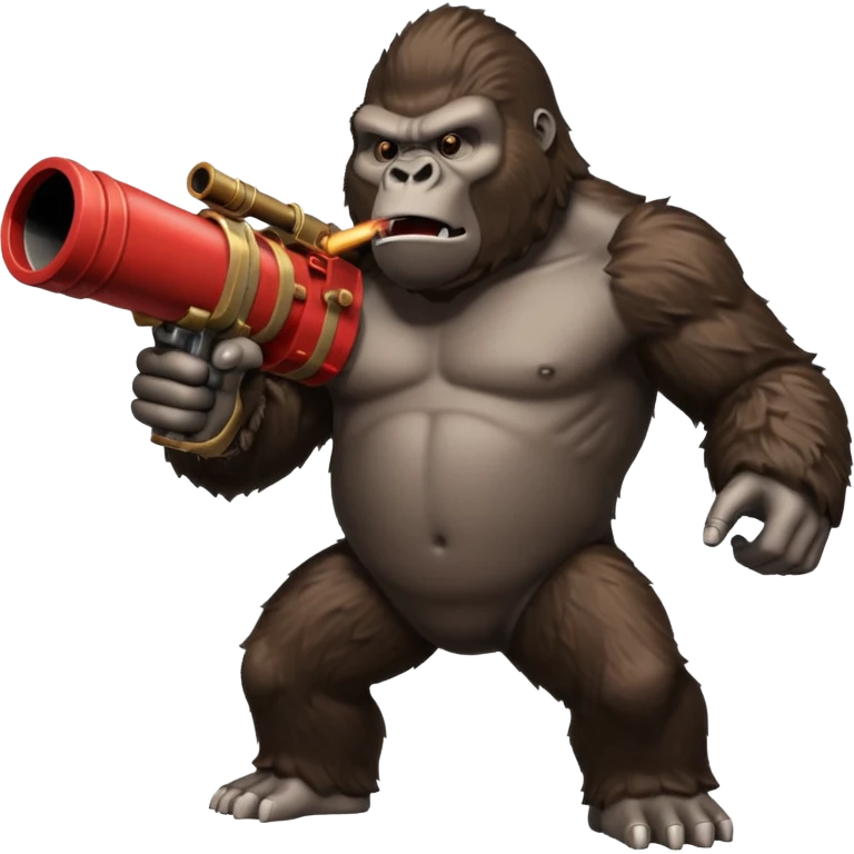 King Kong with Heavy's minigun from hit game TF2 emoji