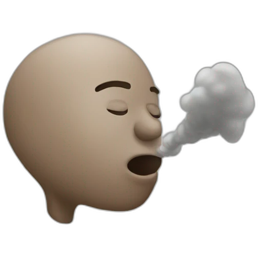 someone blowing air emoji