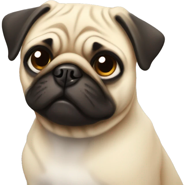 lovely pug emoji