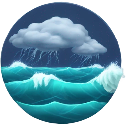 ocean and storm emoji