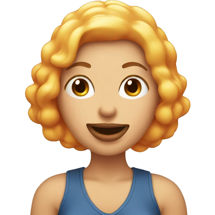 Woman eat peach emoji