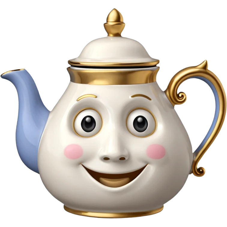 A character from the fairy tale Beauty and the Beast: Mrs. Potts, the lady who was turned into a teapot and retains the teapot's original form. emoji