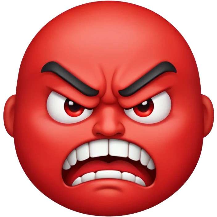 Red face emoji cursing angry mad emoji