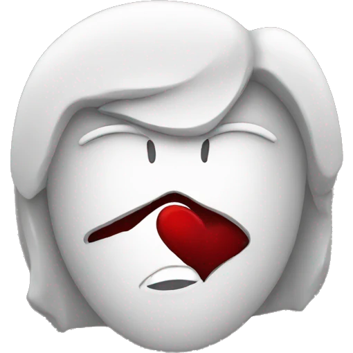 Darkred heart emoji