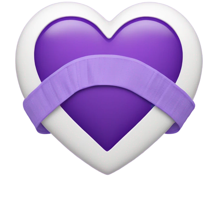 Purple Heart with bandage over it emoji
