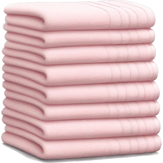 Light pink stacked towels emoji
