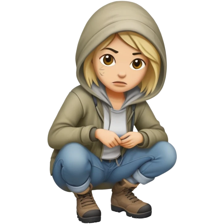 female squatter emoji
