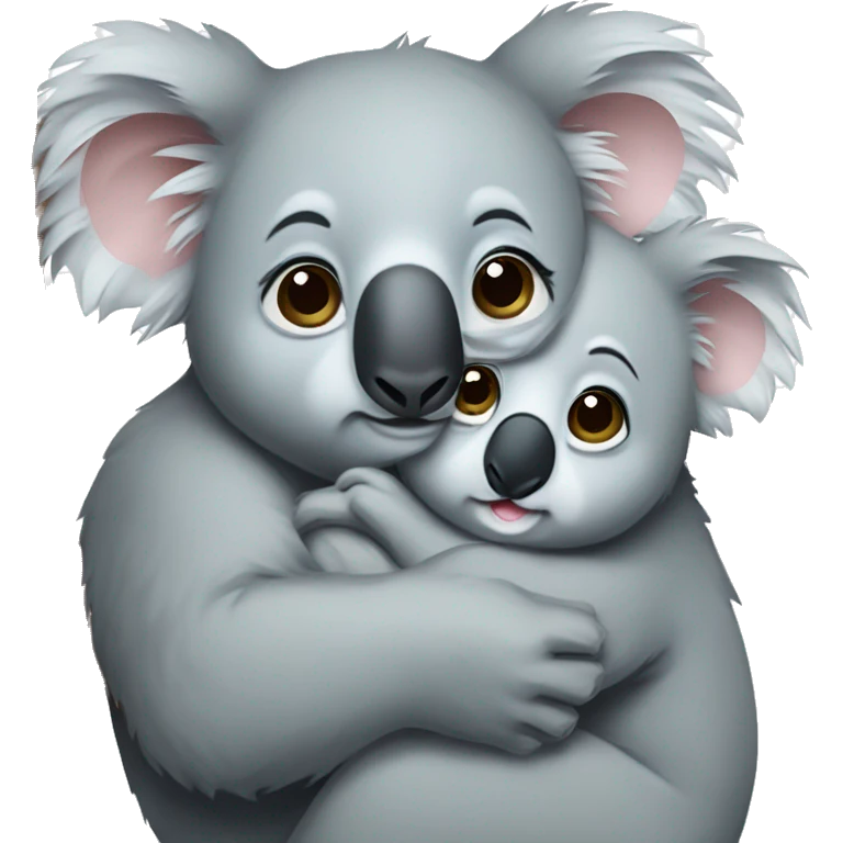  Mama koala hugging baby koala emoji