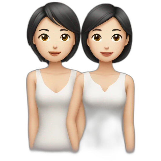 3 women asian near to eachother emoji