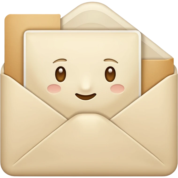 Letter color pale beige creamy emoji