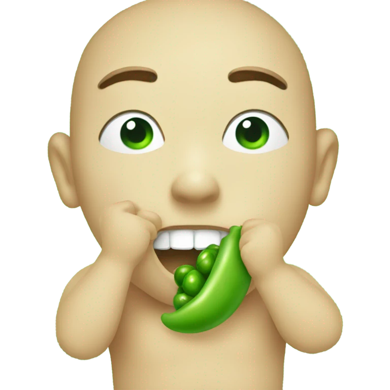 Swallowing a pea  emoji