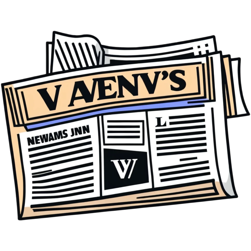 Vavinews logo with newspaper and headlines emoji