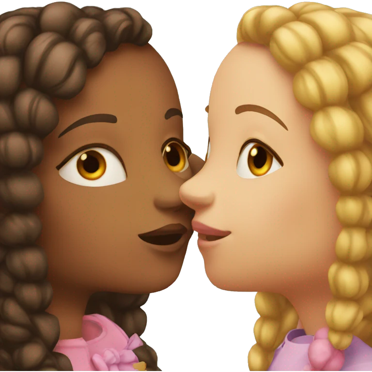 2 kissing girl bestfriends emoji