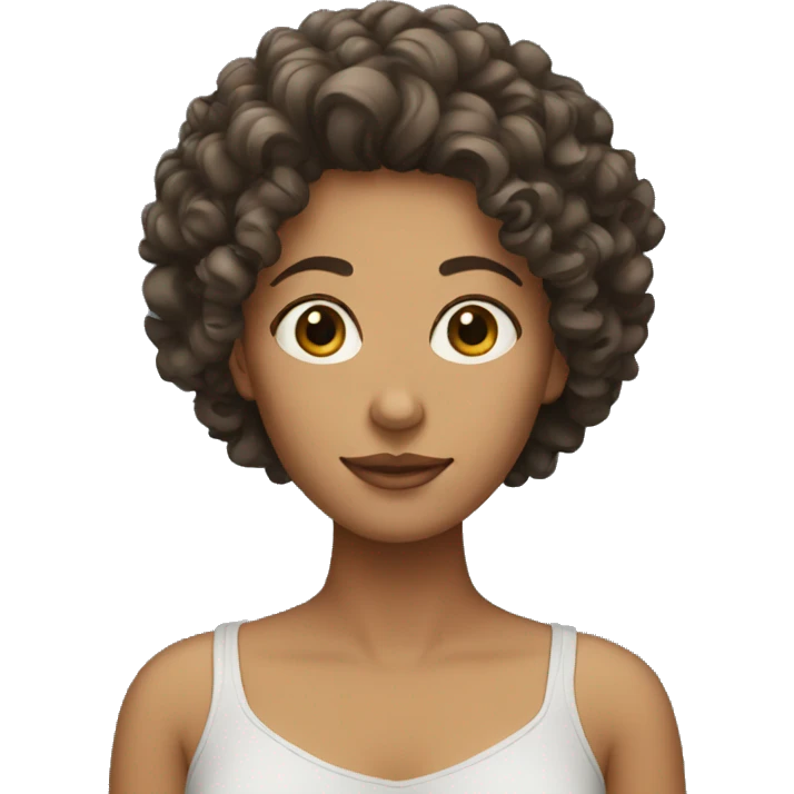 Women with curly hair  emoji