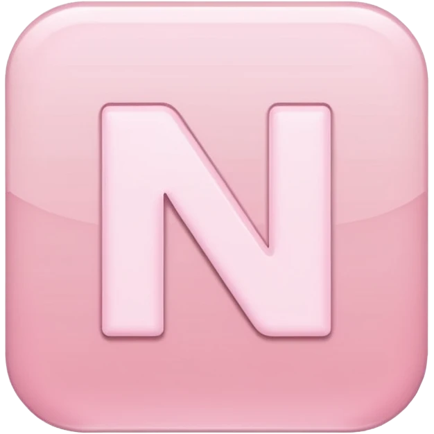 Netflix accurate aesthetic "N" logo in pastel pink emoji