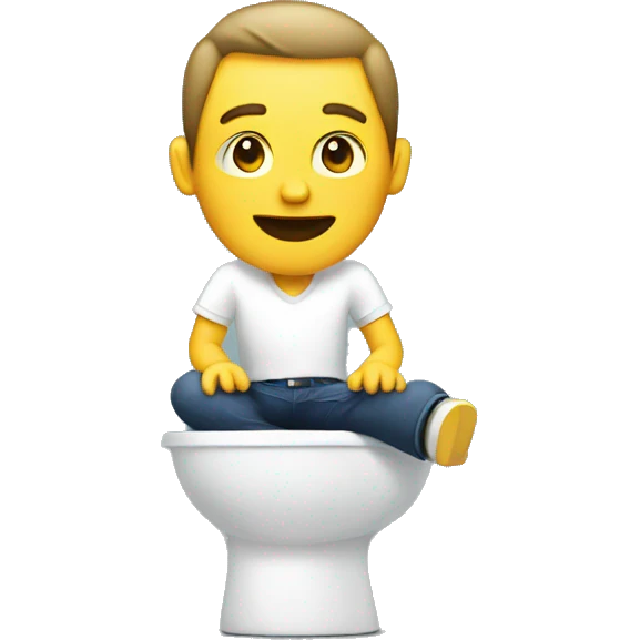 Man on toilet emoji