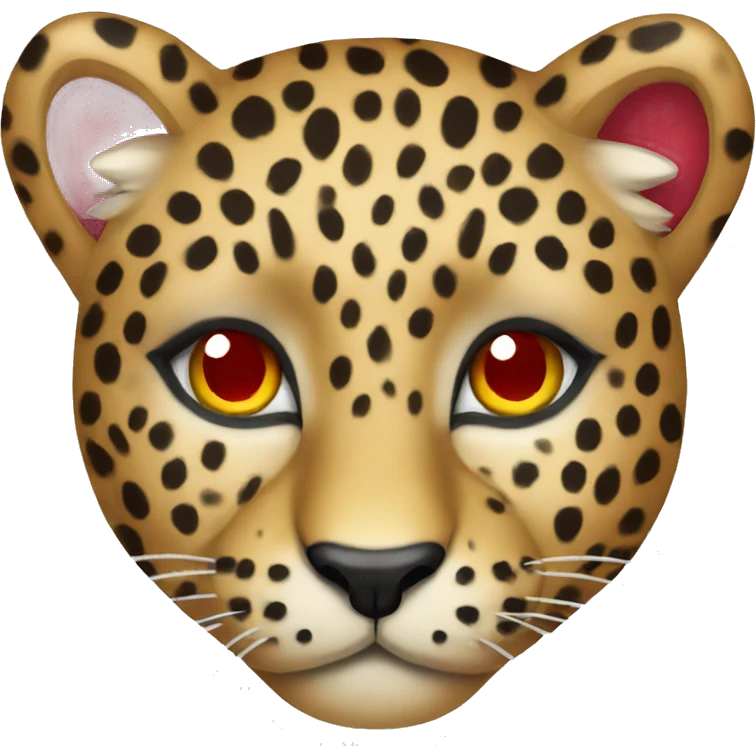 Leopard with red bows emoji