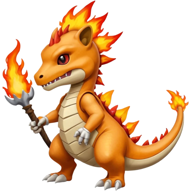 Marowak-Cubone-Charmeleon-fusion (full body) emoji