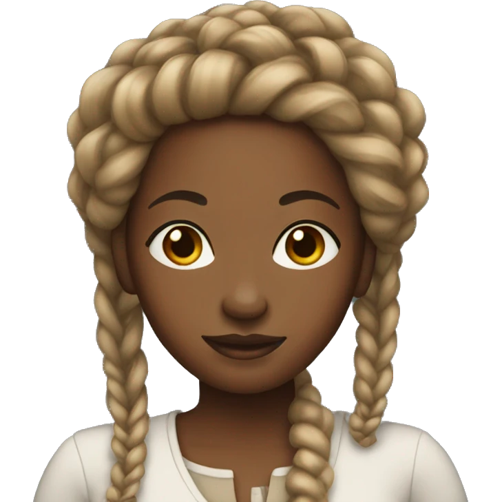 Black woman with braided hair emoji