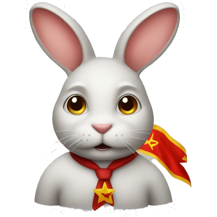 Communist bunny emoji
