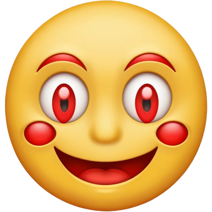 Insane smiley face  who wants to spend money and looks evil but make it with red tired eyes because it’s addicted  emoji