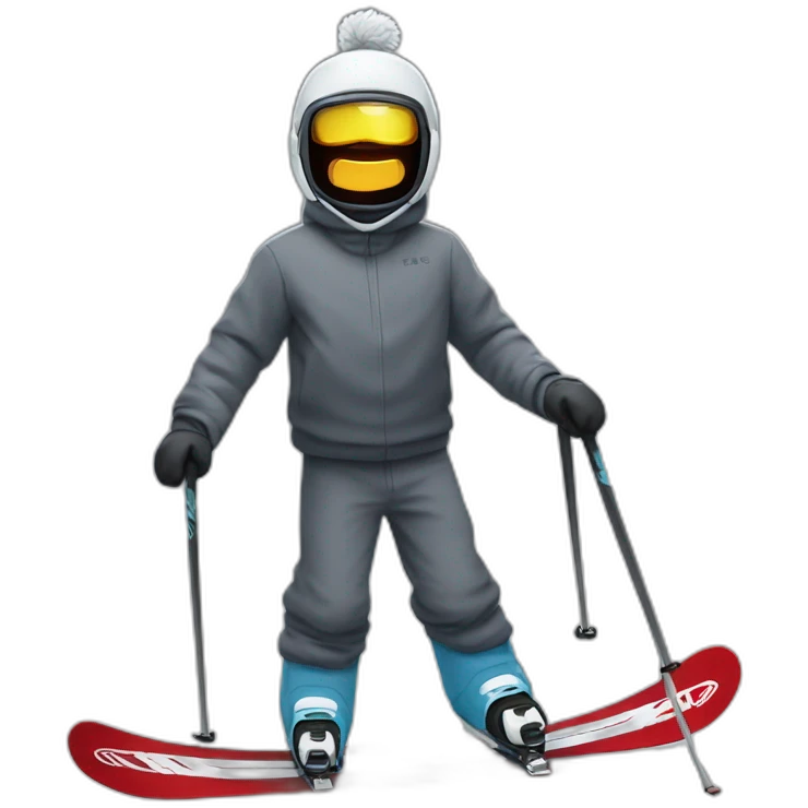 Démon à ski qui vomi emoji