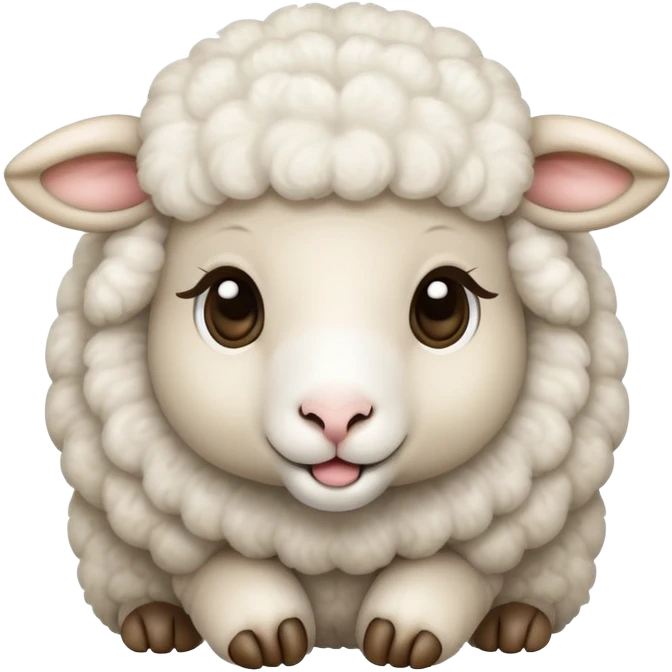 Baby sheep having pacifier  emoji