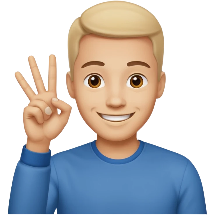 smiling man showing the 'okey' gesture emoji